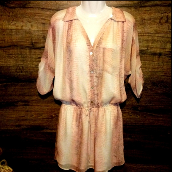 Kaya Di Koko Dress Size M Pink Snakeskin NWOT - Picture 2 of 16